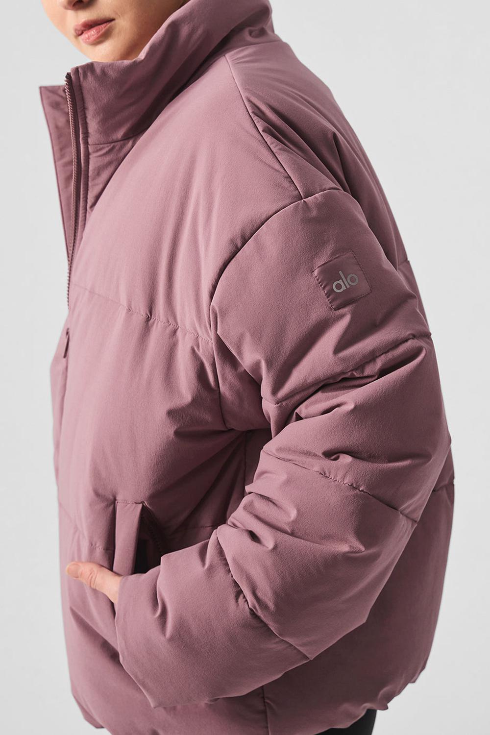 Μπουφαν Φουσκωτο γυναικεια Alo Yoga Stretch Woven Street Woodrose | Greece  QRBVG-8413