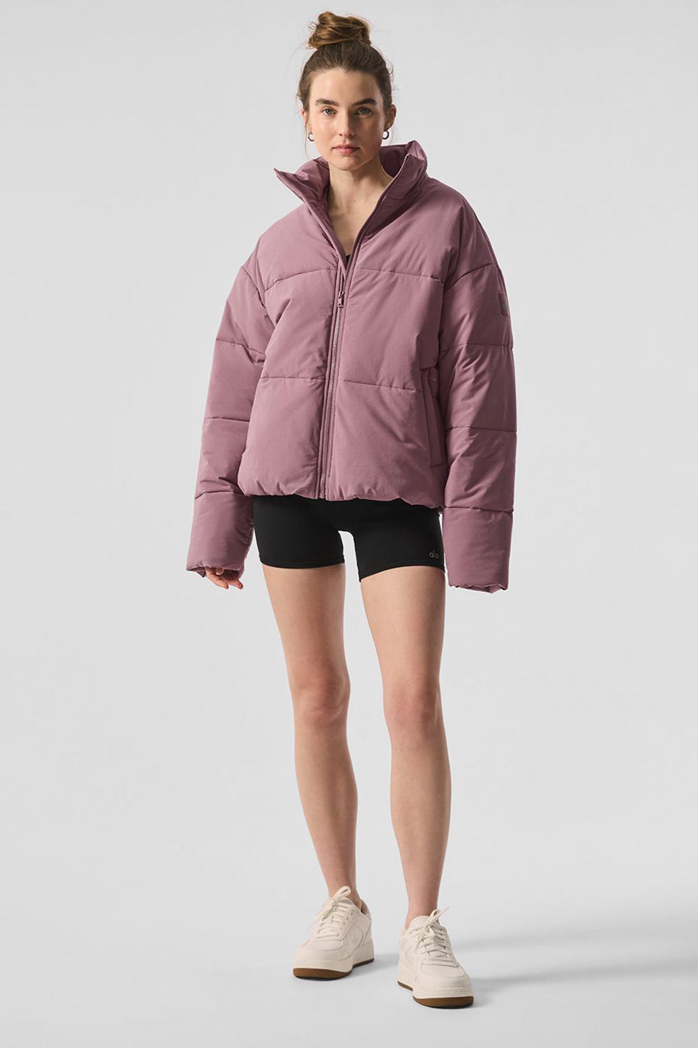 Μπουφαν Φουσκωτο γυναικεια Alo Yoga Stretch Woven Street Woodrose | Greece  QRBVG-8413