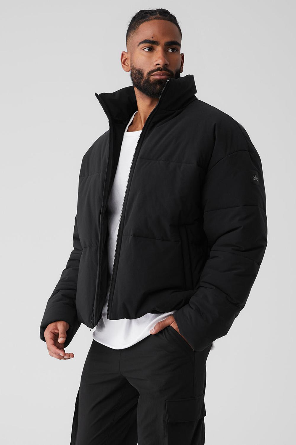 Μπουφαν Φουσκωτο ανδρικα Alo Yoga Stretch Woven Street μαυρα | Greece  TDCLO-2983