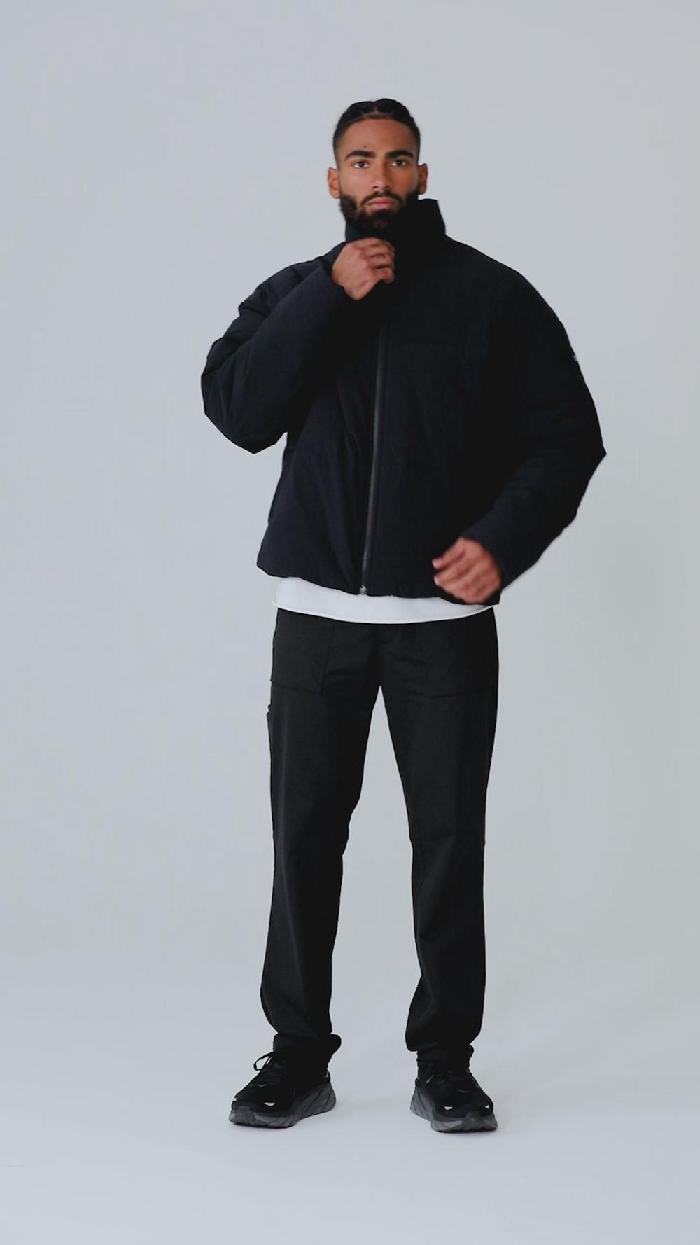 Μπουφαν Φουσκωτο ανδρικα Alo Yoga Stretch Woven Street μαυρα | Greece  TDCLO-2983