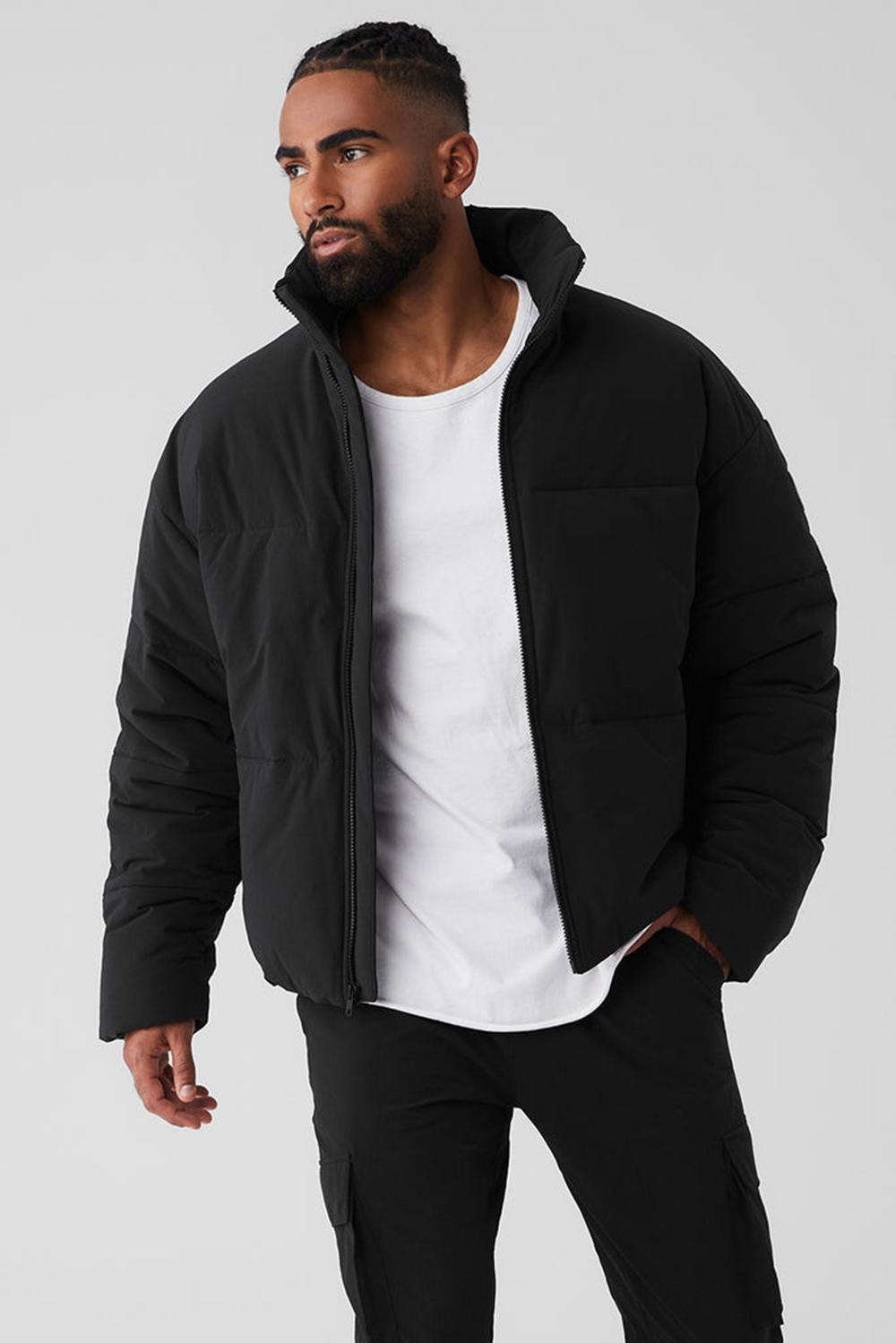 Μπουφαν Φουσκωτο ανδρικα Alo Yoga Stretch Woven Street μαυρα | Greece  TDCLO-2983