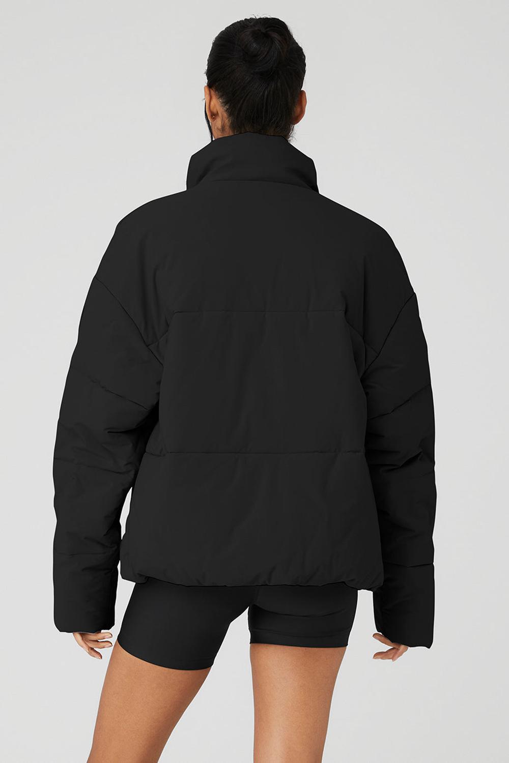 Μπουφαν Φουσκωτο γυναικεια Alo Yoga Stretch Woven Street μαυρα | Greece  WVZMF-3587