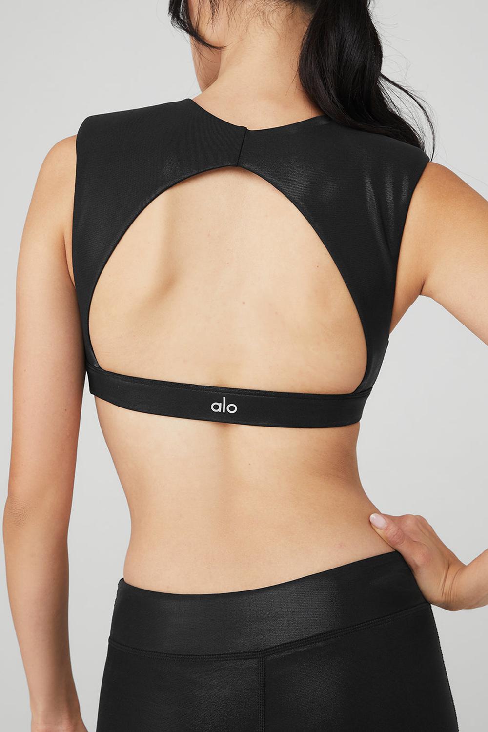 Αθλητικο Σουτιεν γυναικεια Alo Yoga Super Shine Flash μαυρα | Greece  UGTDV-4360