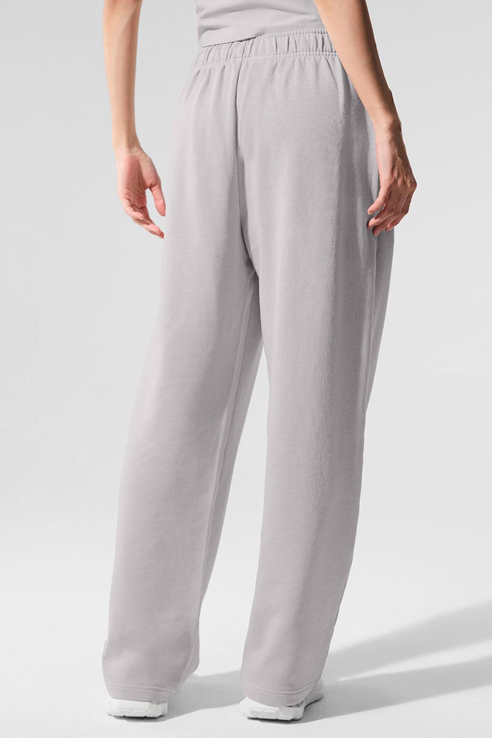 Παντελονι Φορμα γυναικεια Alo Yoga Washed Accolade Straight Leg γκρι ανοιχτο μπλε | Greece  EMPRL-7204