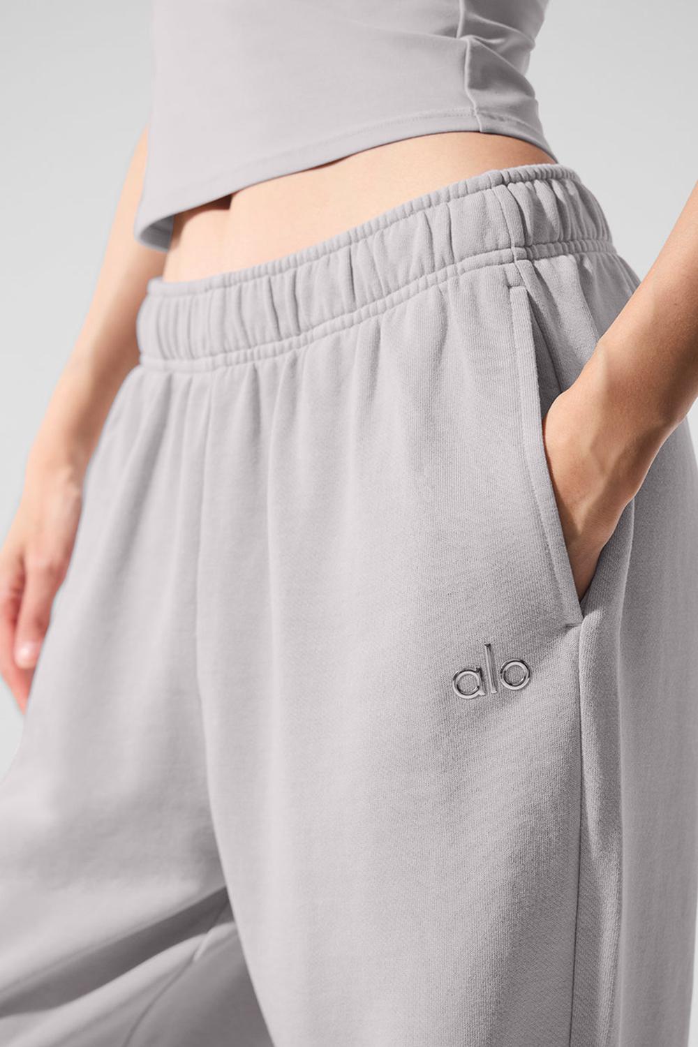 Παντελονι Φορμα γυναικεια Alo Yoga Washed Accolade Straight Leg γκρι ανοιχτο μπλε | Greece  EMPRL-7204
