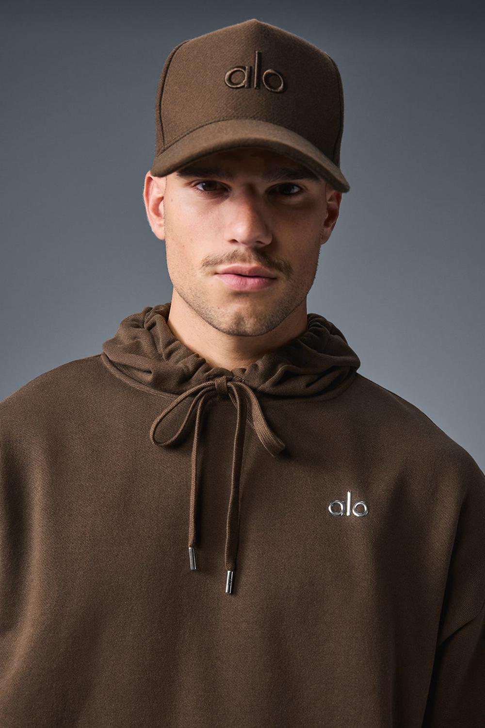 καπέλα φορτηγατζή γυναικεια Alo Yoga Wool District Espresso | Greece  KGIRQ-2450