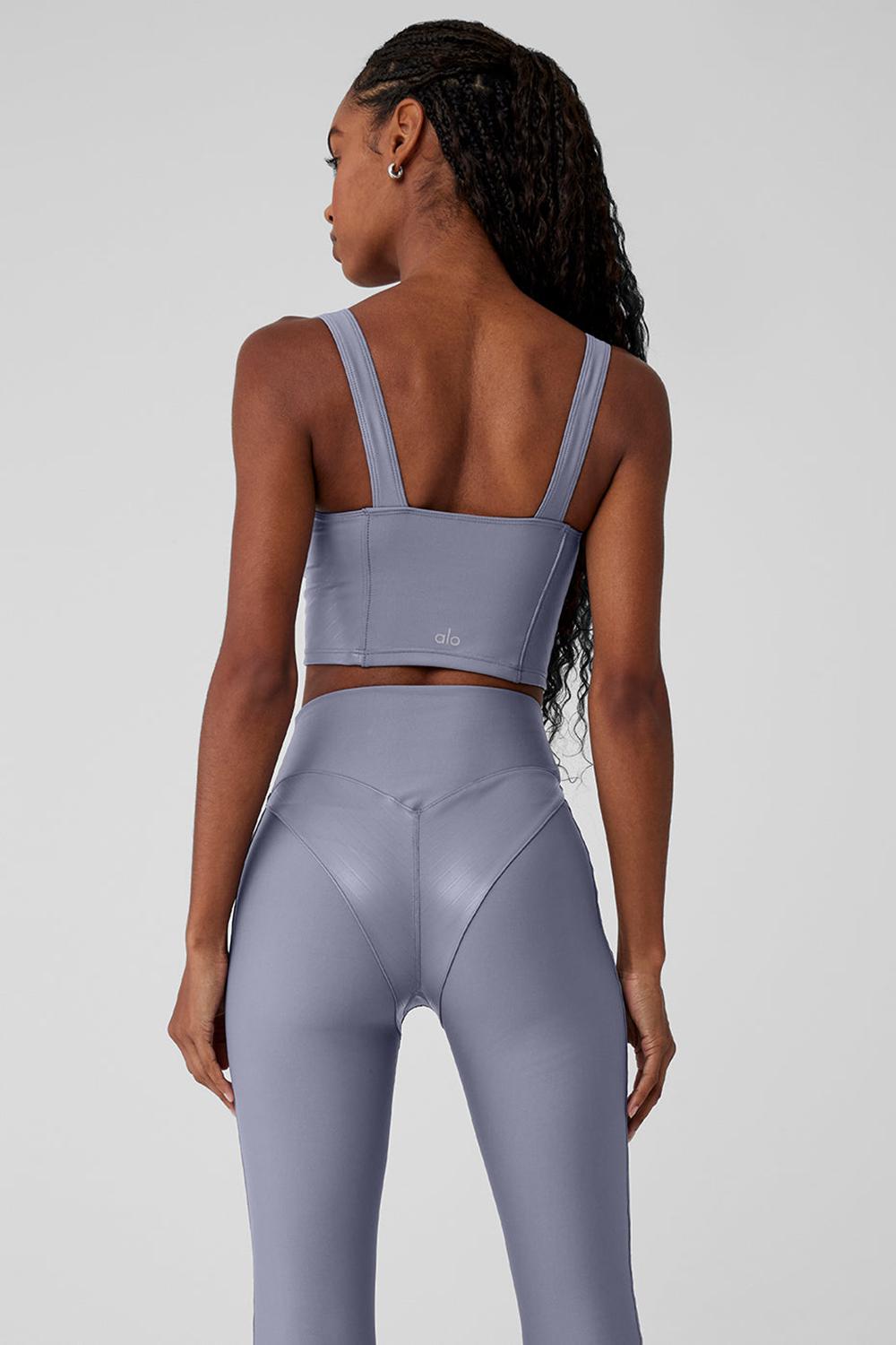 φανελακια για τρεξιμο γυναικεια Alo Yoga Airlift Winter Warm Cropped Supermoto Fog | Greece  VALKI-2853