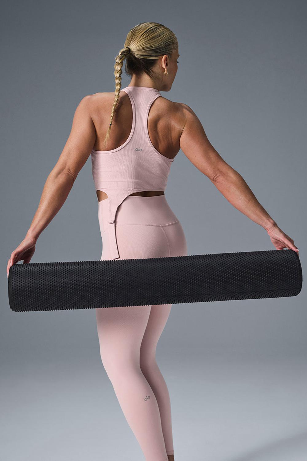 φανελακια για τρεξιμο γυναικεια Alo Yoga Alosoft Ribbed Revelation ροζ | Greece  BYOJC-0456