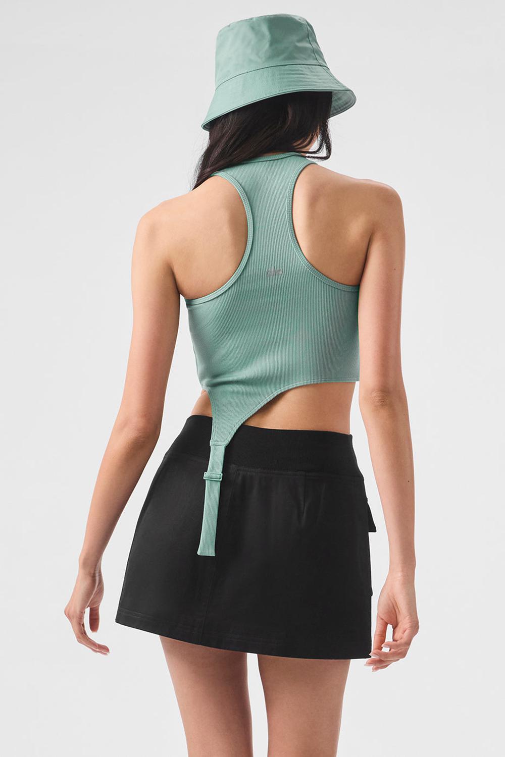 φανελακια για τρεξιμο γυναικεια Alo Yoga Alosoft Ribbed Revelation πρασινο | Greece  CNHWD-9127