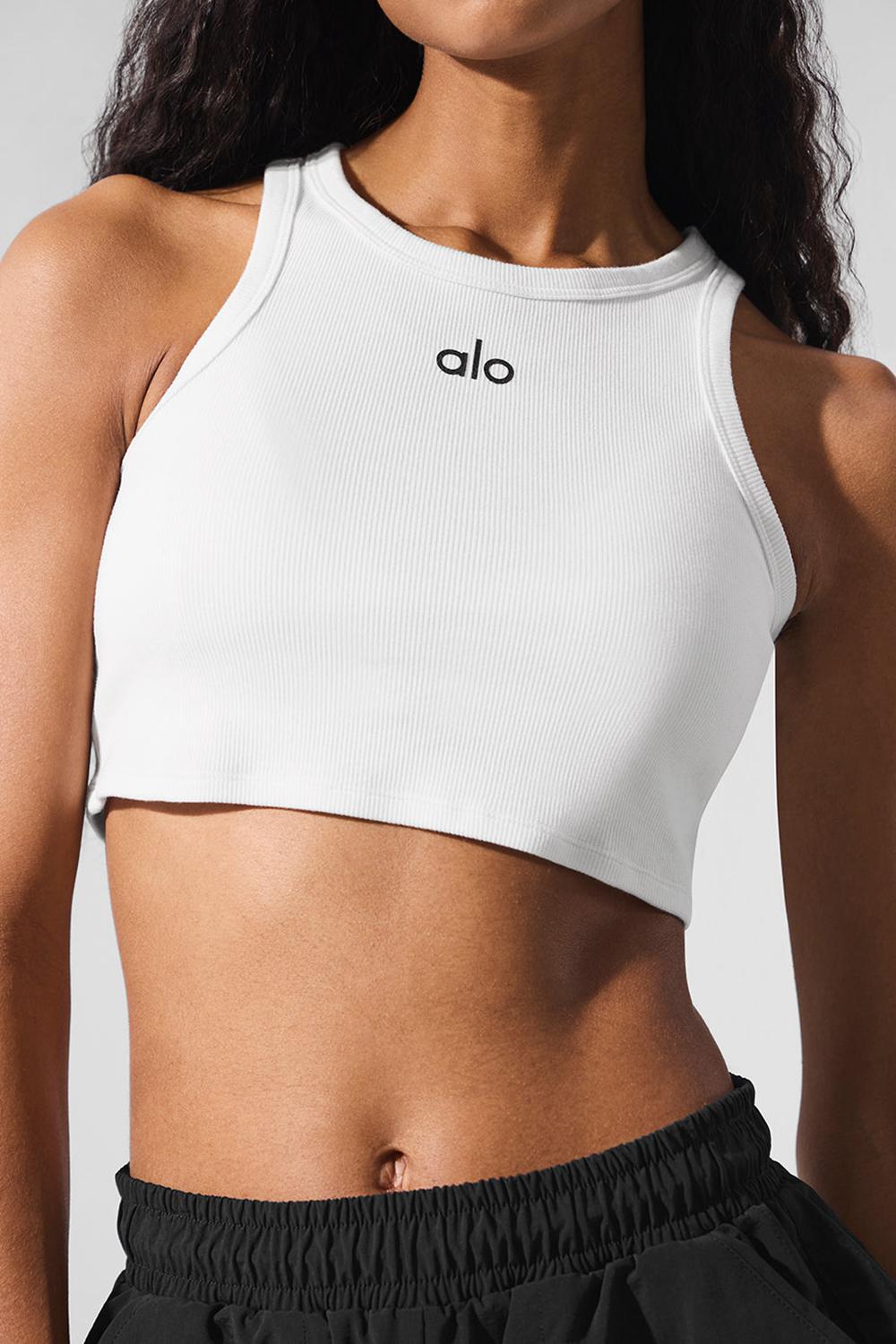 φανελακια για τρεξιμο γυναικεια Alo Yoga Aspire ασπρα μαυρα | Greece  VRTCO-6152