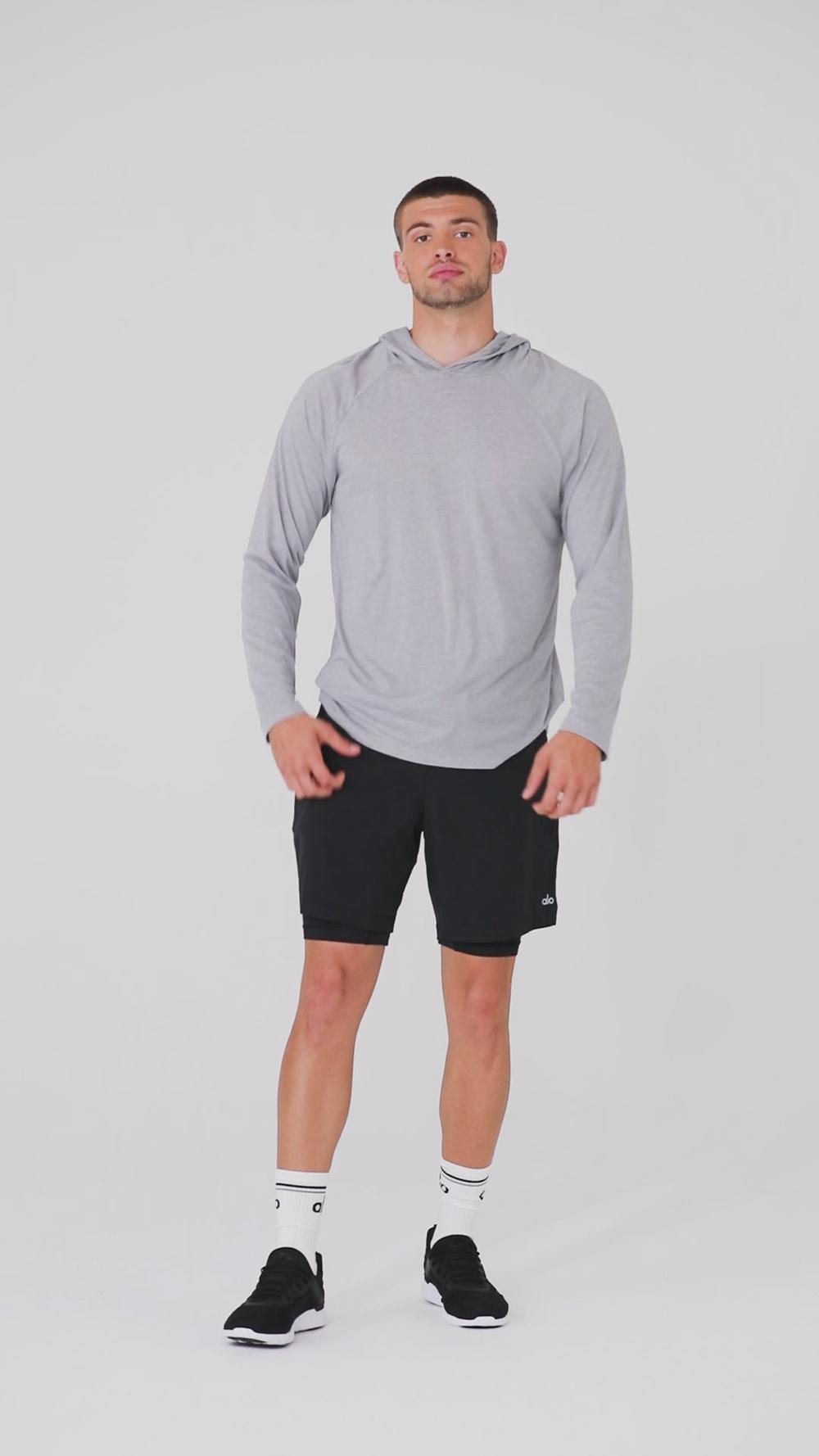 Φουτερ με Κουκουλα ανδρικα Alo Yoga Core Runner μαυρα | Greece  DXSPI-1435
