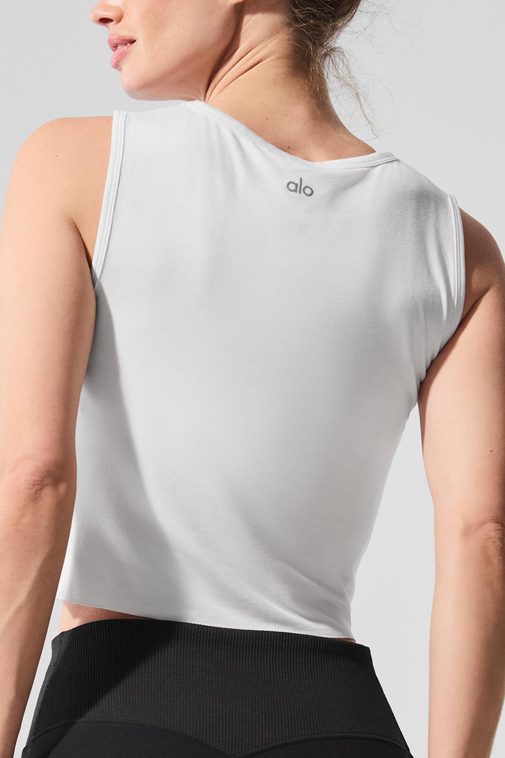 φανελακια για τρεξιμο γυναικεια Alo Yoga Cover Tops ασπρα | Greece  TOAYB-5273