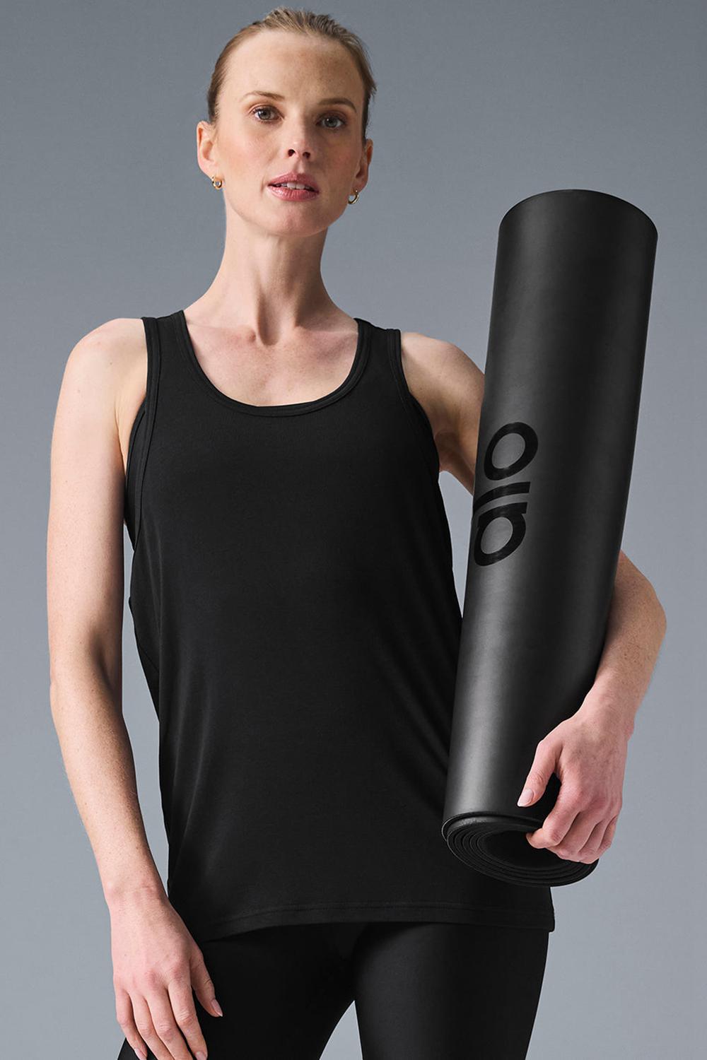 φανελακια για τρεξιμο γυναικεια Alo Yoga Everyday Modal Rib μαυρα | Greece  RJPXB-4805
