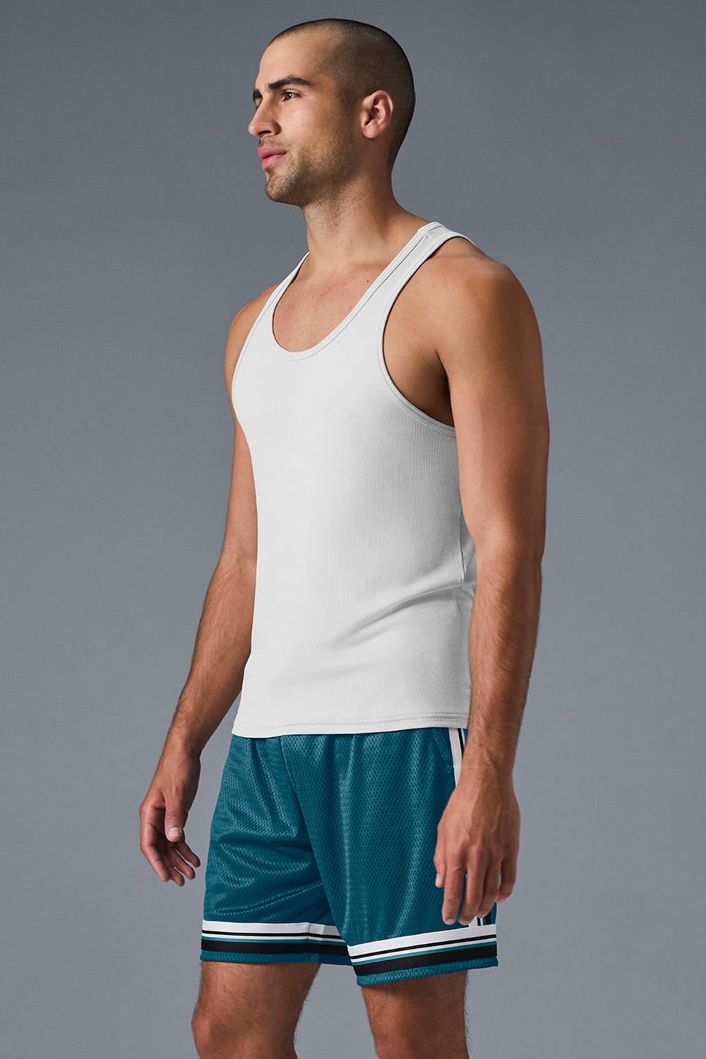 φανελακια για τρεξιμο ανδρικα Alo Yoga Everyday Modal Rib ασπρα | Greece  TVUYK-9402