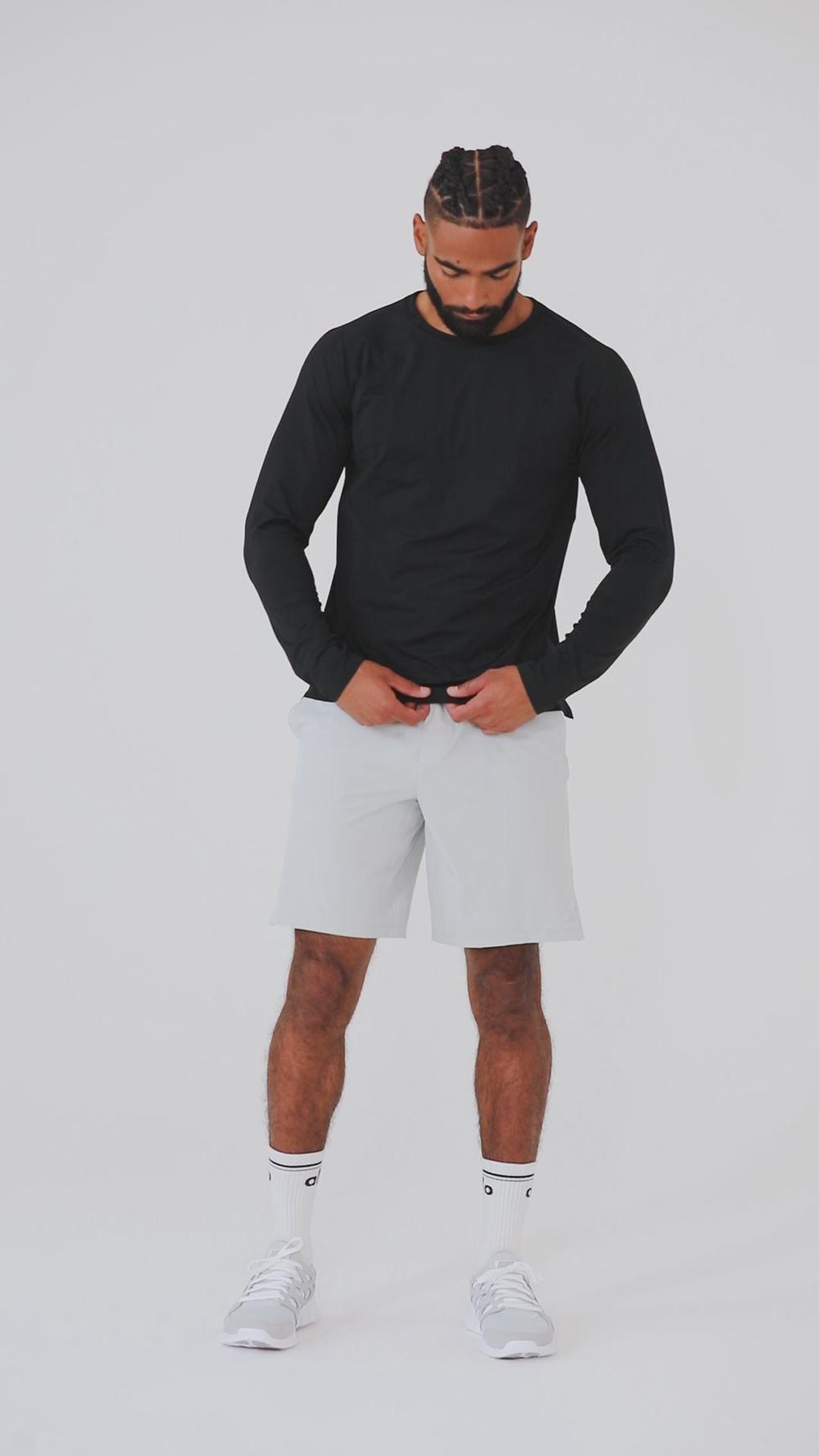 μπλουζακια για τρεξιμο ανδρικα Alo Yoga Idol Long Sleeve Performance Espresso | Greece  VDITO-5729