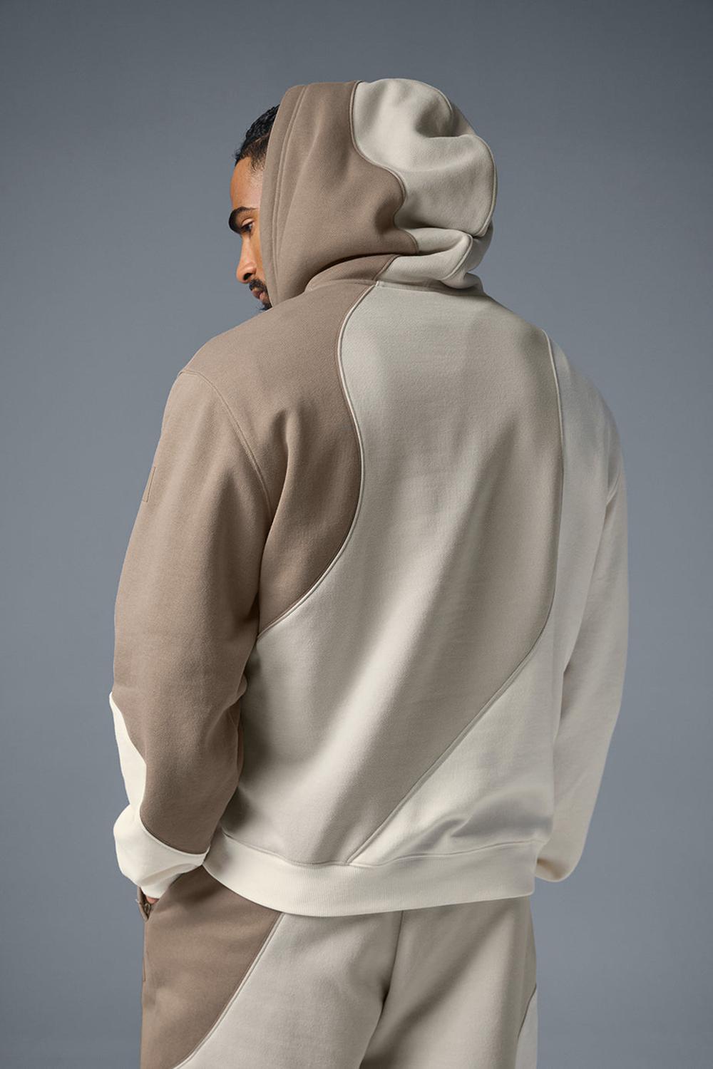 Φουτερ με Κουκουλα ανδρικα Alo Yoga Make Waves Ivory / Bone / Gravel | Greece  WMBQS-0713