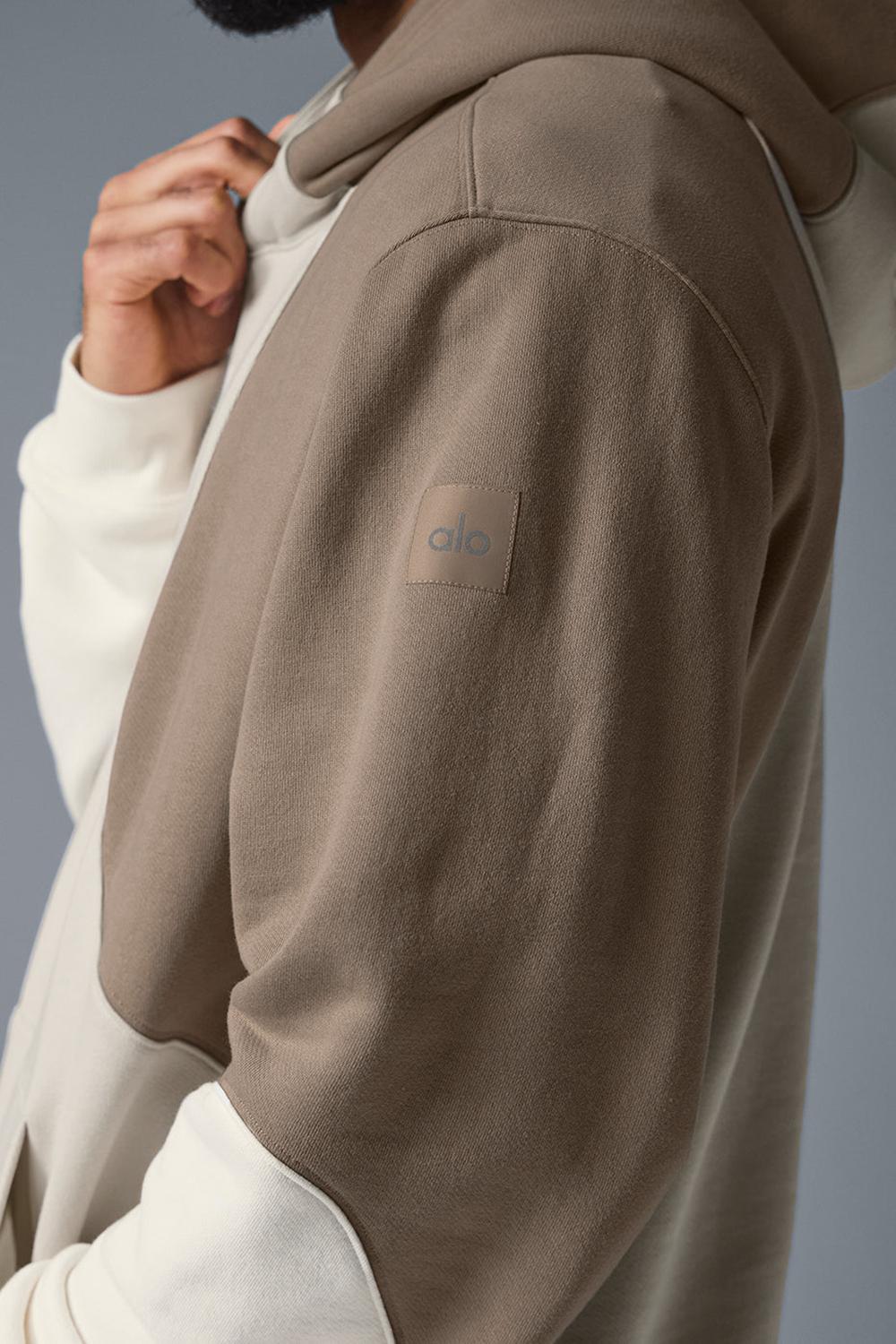 Φουτερ με Κουκουλα ανδρικα Alo Yoga Make Waves Ivory / Bone / Gravel | Greece  WMBQS-0713