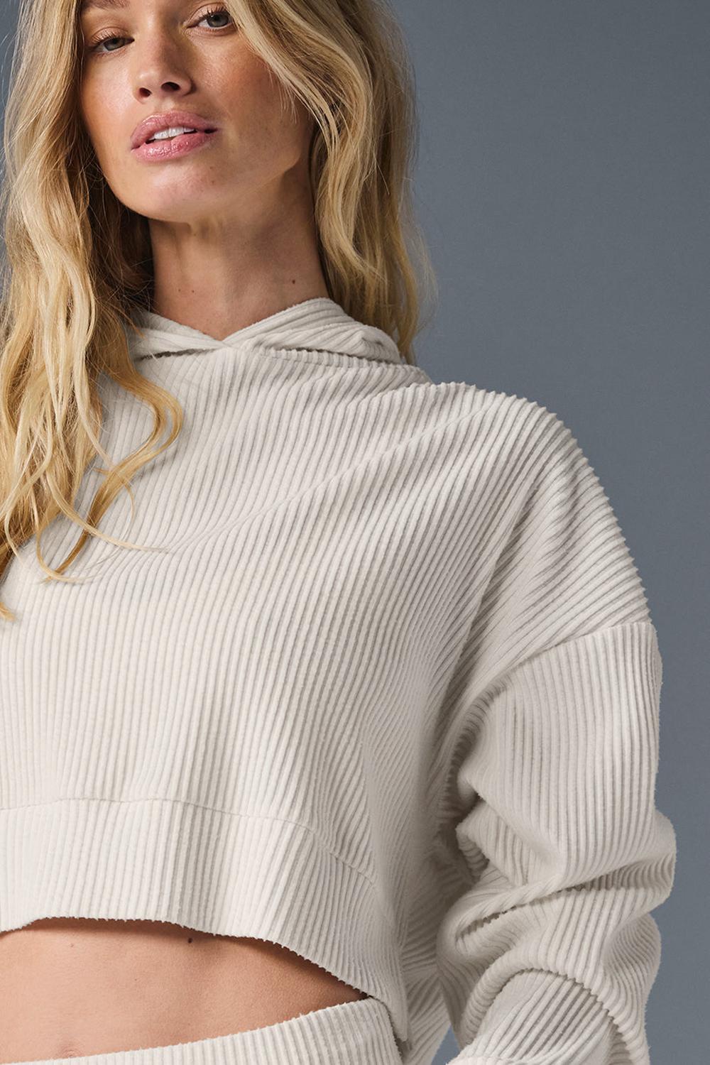 Φουτερ με Κουκουλα γυναικεια Alo Yoga Muse Ivory | Greece  ASFLN-3895