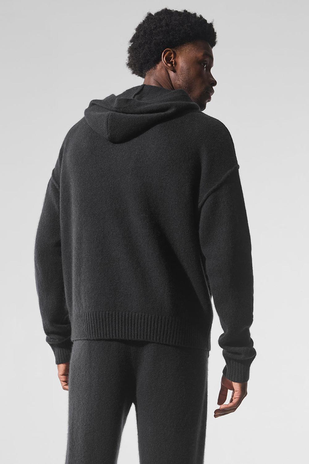 Φουτερ με Κουκουλα ανδρικα Alo Yoga New Class Cashmere μαυρα | Greece  ZBPEY-7286