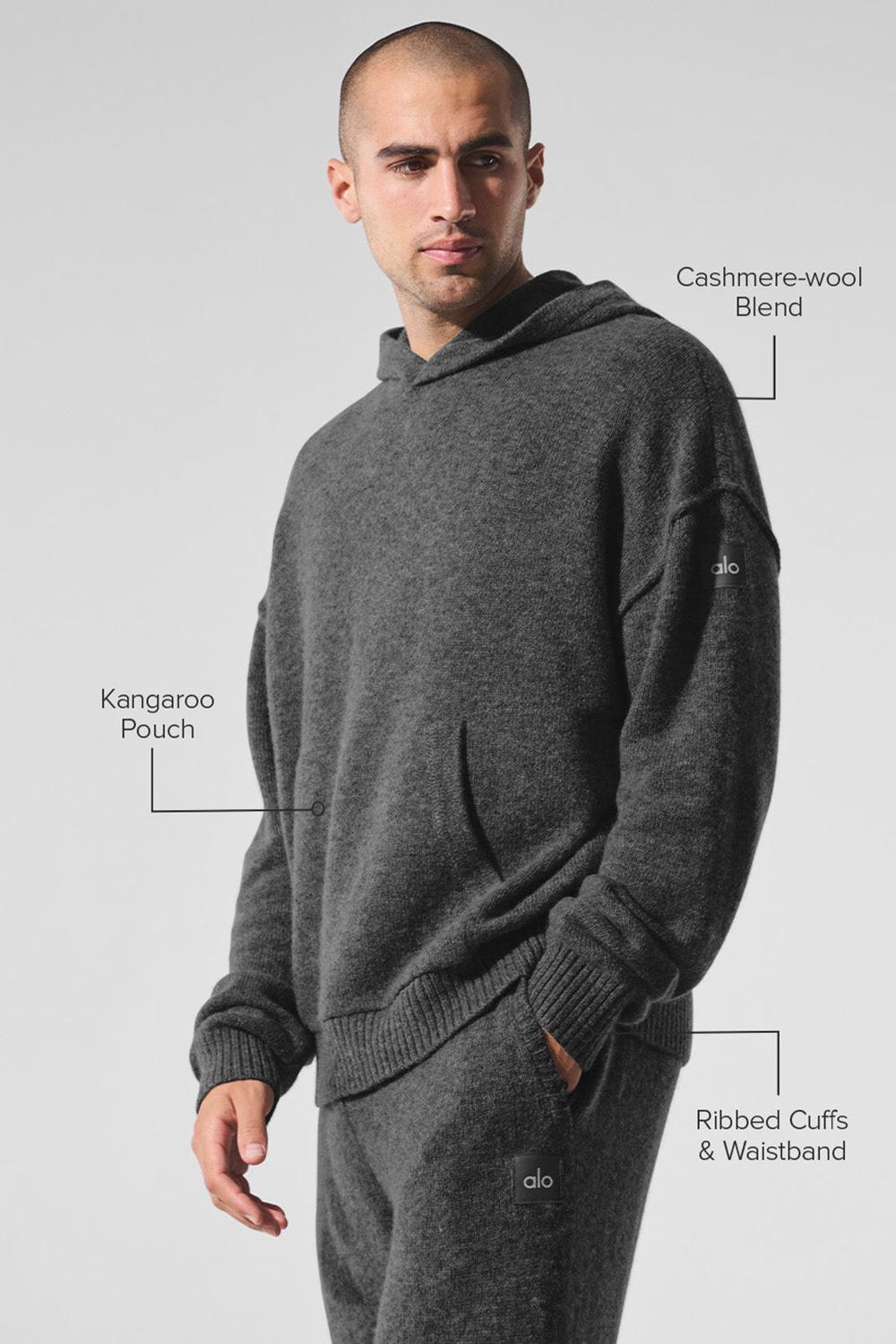 Φουτερ με Κουκουλα ανδρικα Alo Yoga New Class Cashmere Πλατίνα γκρι | Greece  UVZRD-4769