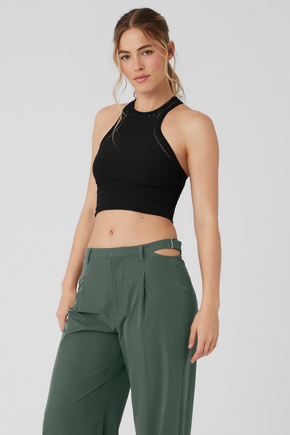 φανελακια για τρεξιμο γυναικεια Alo Yoga Seamless Open Air Racerback μαυρα | Greece  WDUJK-1673