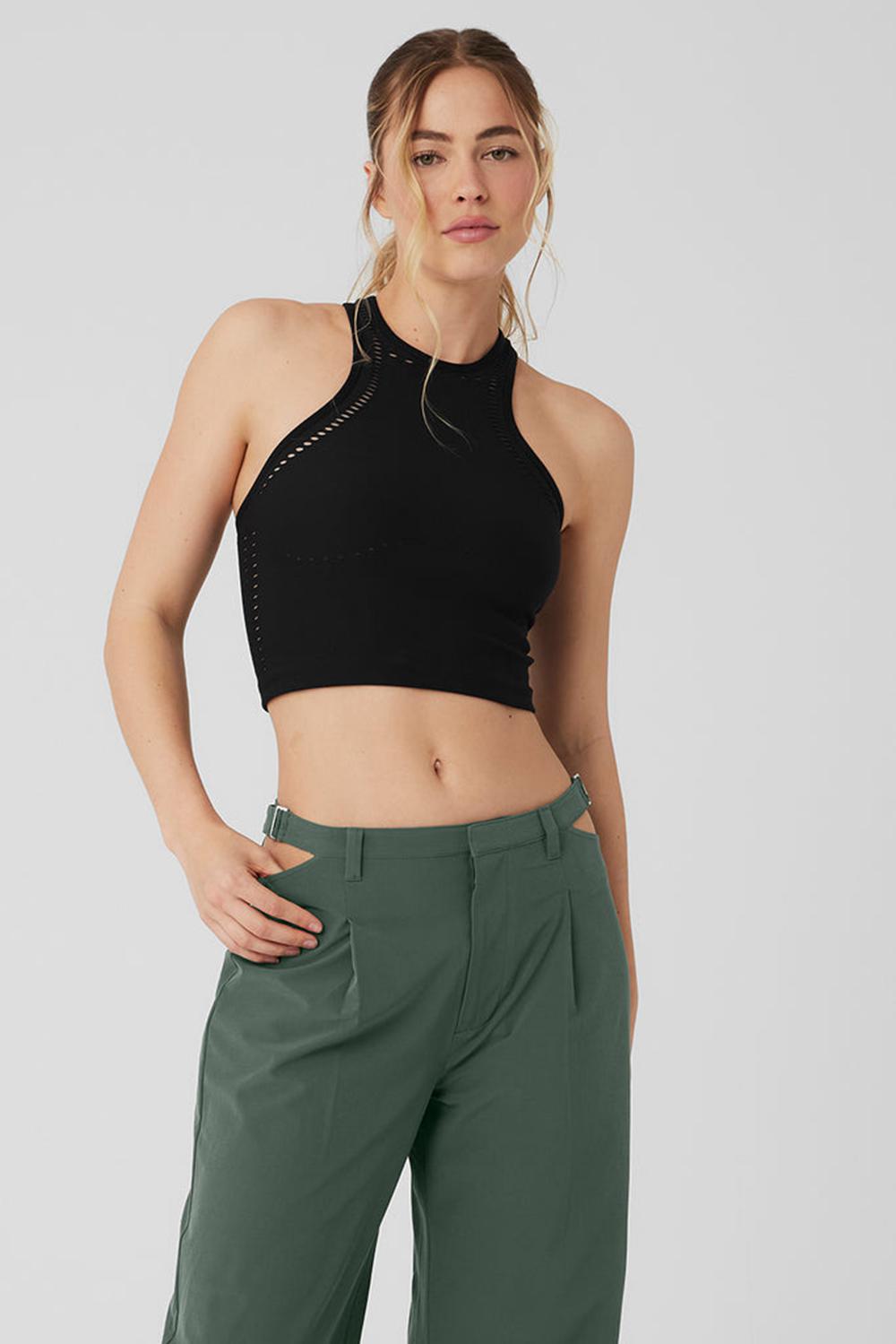 φανελακια για τρεξιμο γυναικεια Alo Yoga Seamless Open Air Racerback μαυρα | Greece  WDUJK-1673