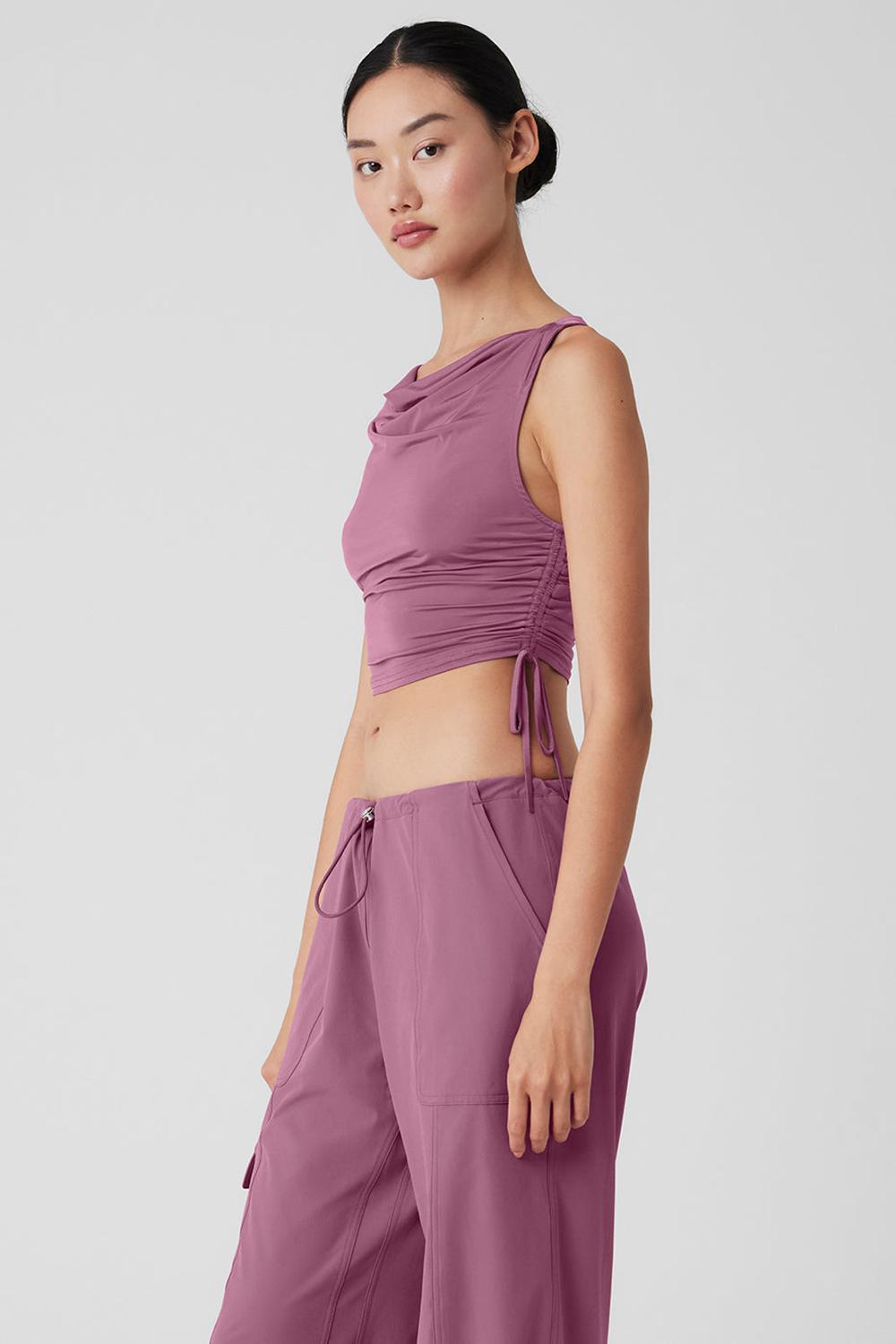 φανελακια για τρεξιμο γυναικεια Alo Yoga Standout Cropped Soft Mulberry | Greece  IGJSC-5872