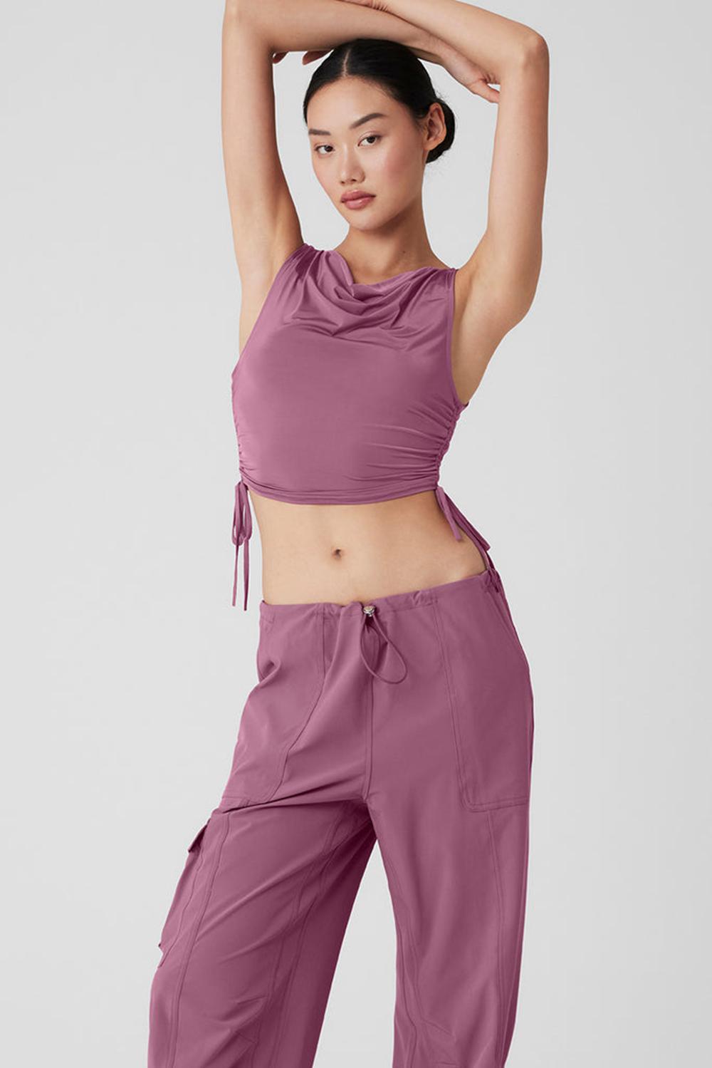 φανελακια για τρεξιμο γυναικεια Alo Yoga Standout Cropped Soft Mulberry | Greece  IGJSC-5872
