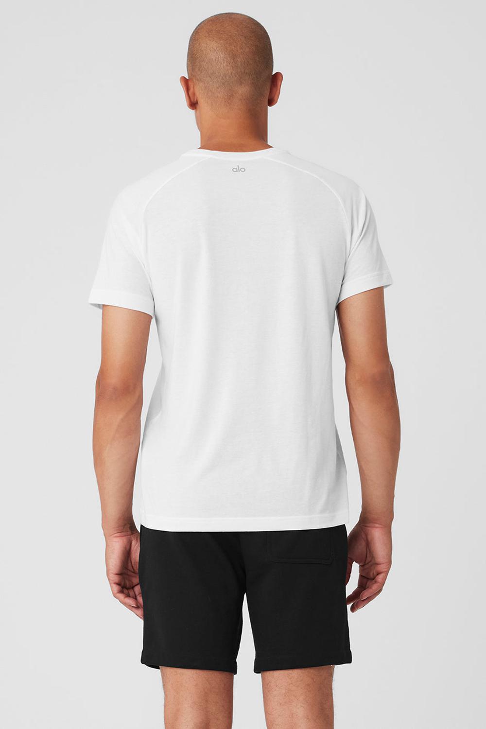 μπλουζακια για τρεξιμο ανδρικα Alo Yoga The Triumph Crew Neck ασπρα | Greece  WTXLD-9071