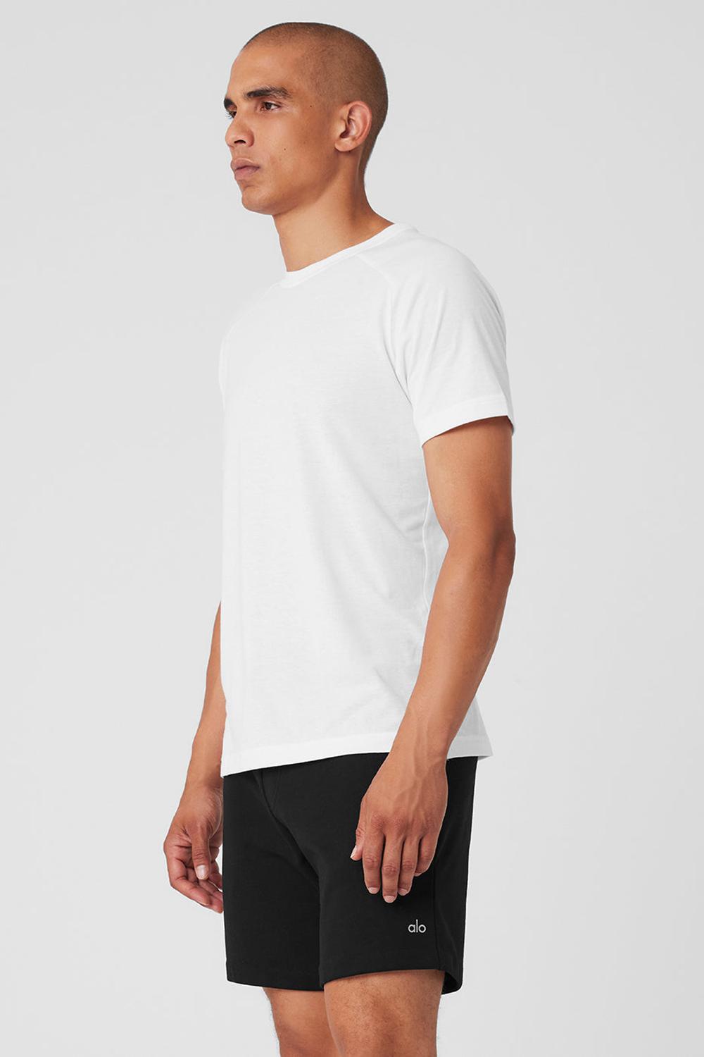 μπλουζακια για τρεξιμο ανδρικα Alo Yoga The Triumph Crew Neck ασπρα | Greece  WTXLD-9071