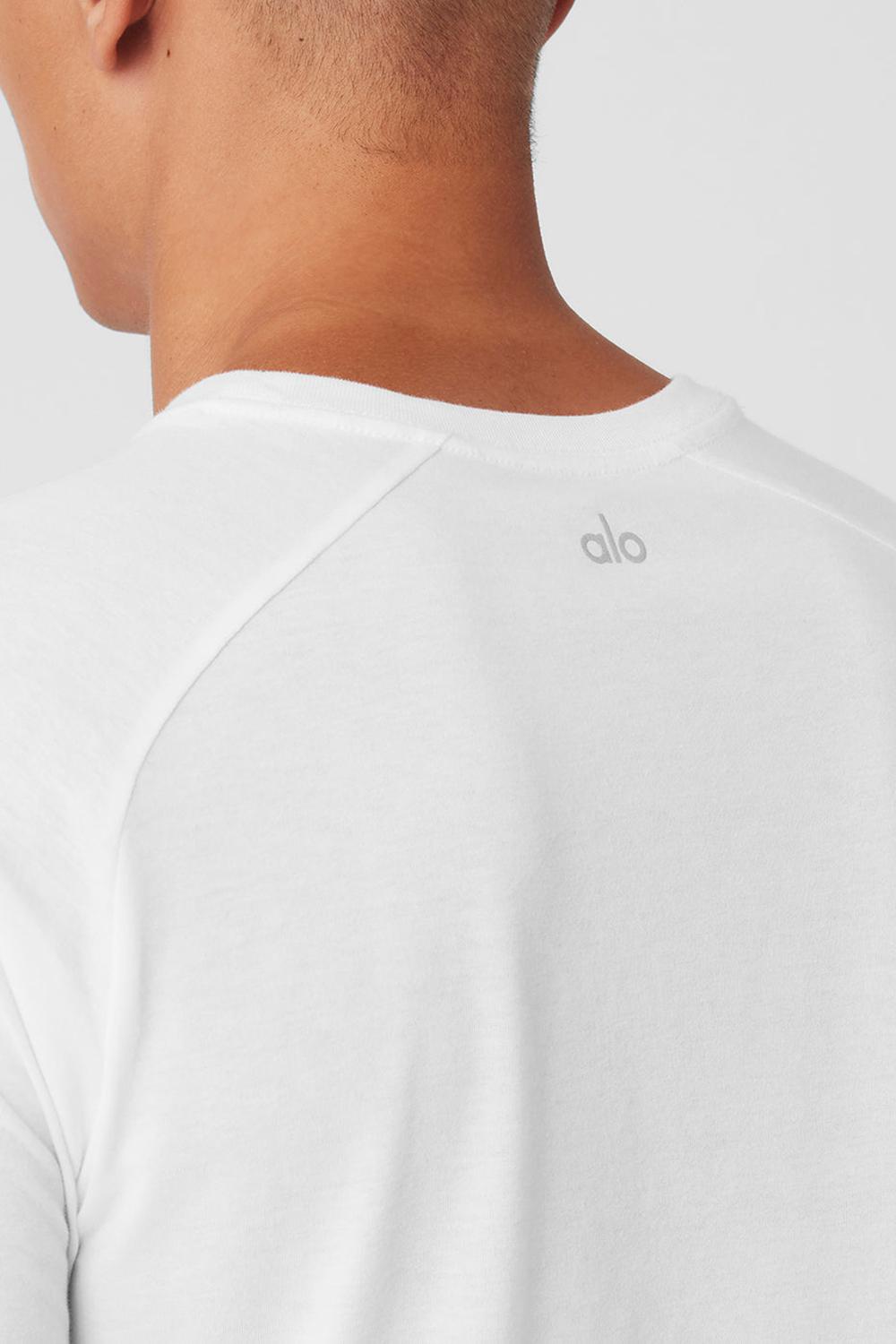 μπλουζακια για τρεξιμο ανδρικα Alo Yoga The Triumph Crew Neck ασπρα | Greece  WTXLD-9071