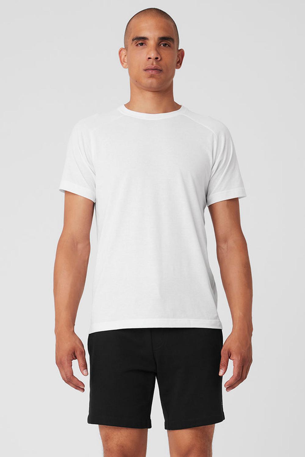 μπλουζακια για τρεξιμο ανδρικα Alo Yoga The Triumph Crew Neck ασπρα | Greece  WTXLD-9071