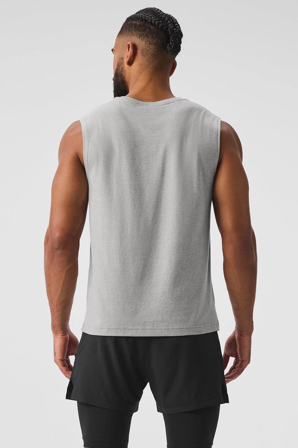 φανελακια για τρεξιμο ανδρικα Alo Yoga The Triumph Muscle γκρι | Greece  HPGWO-5608