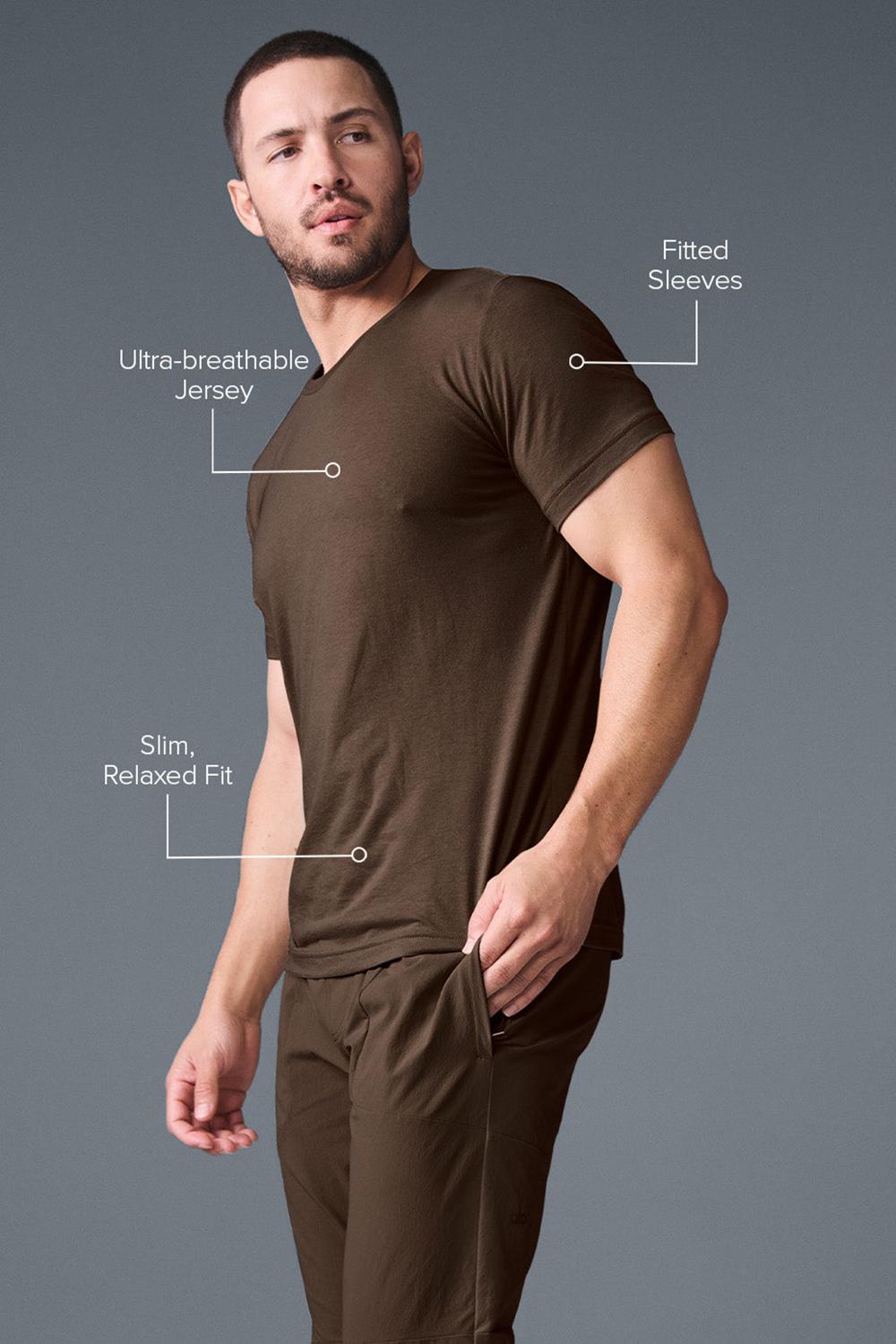 μπλουζακια για τρεξιμο ανδρικα Alo Yoga Triumph Espresso | Greece  UGQEP-5490