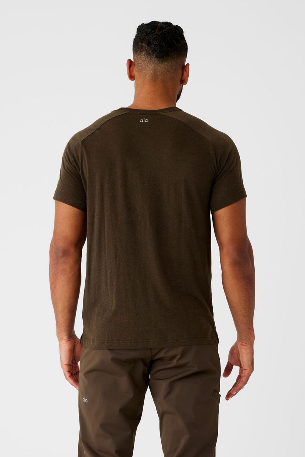 μπλουζακια για τρεξιμο ανδρικα Alo Yoga Triumph Raglan Espresso | Greece  HFVLG-9582