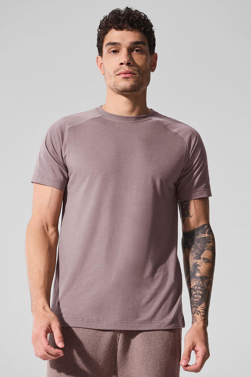 μπλουζακια για τρεξιμο ανδρικα Alo Yoga Triumph Raglan Mushroom | Greece  ICOLP-5671