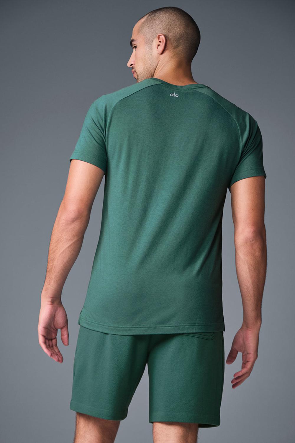 μπλουζακια για τρεξιμο ανδρικα Alo Yoga Triumph Raglan Winter Ivy | Greece  UNWSI-9610