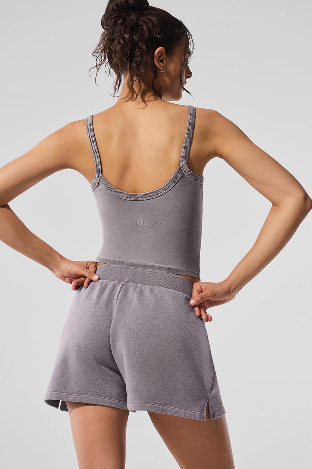 φανελακια για τρεξιμο γυναικεια Alo Yoga Washed Alosoft Sweet Talker γκρι ανοιχτο μπλε | Greece  WSTOC-1489