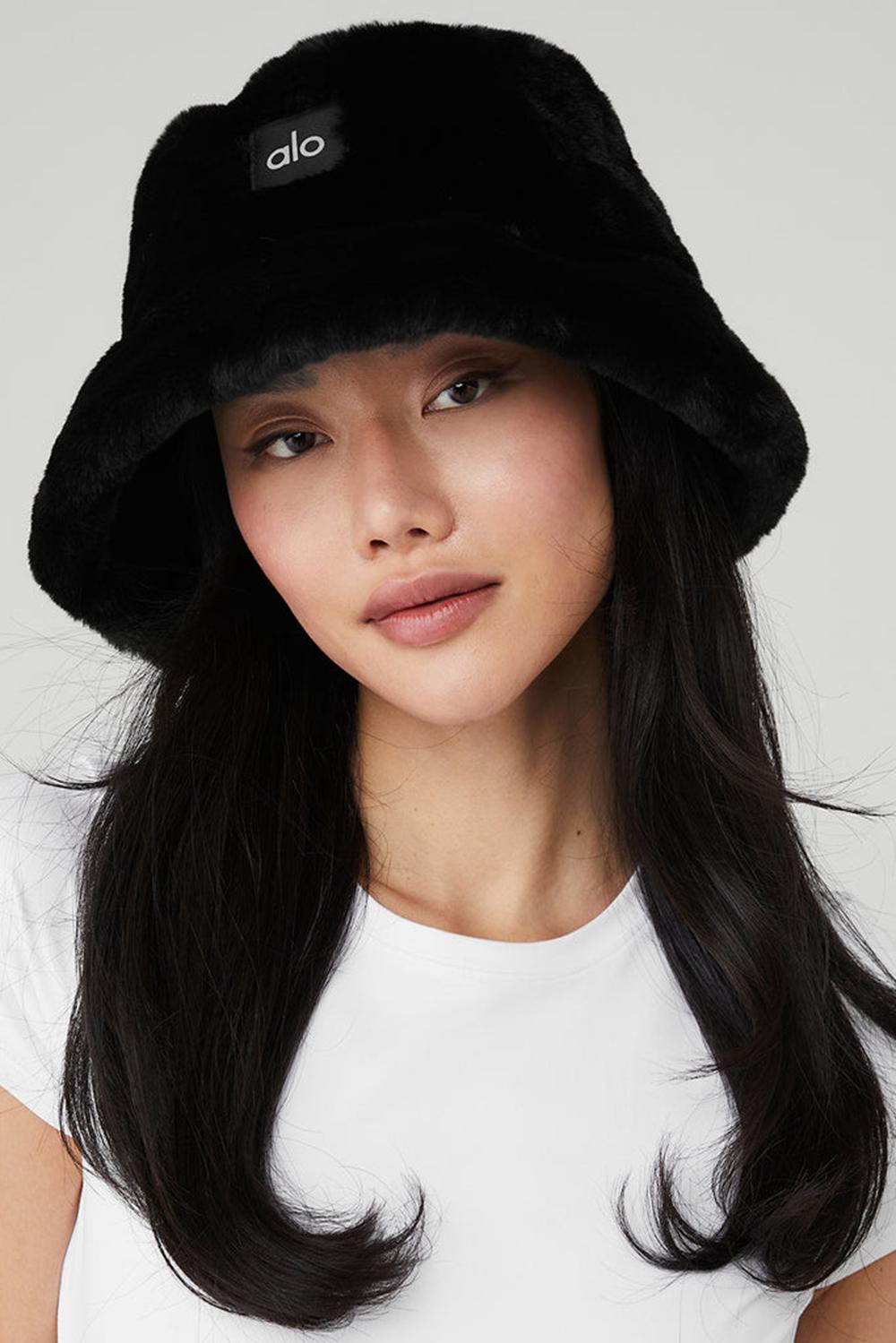 καπελα bucket γυναικεια Alo Yoga Faux Fur μαυρα | Greece  MYDTI-6570