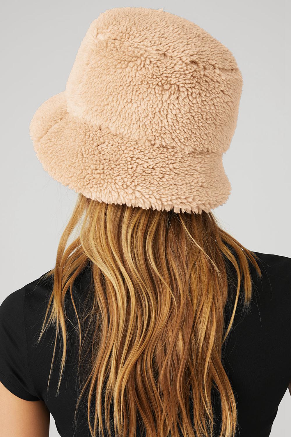 καπελα bucket ανδρικα Alo Yoga Foxy Sherpa Camel | Greece  DLFGM-5349