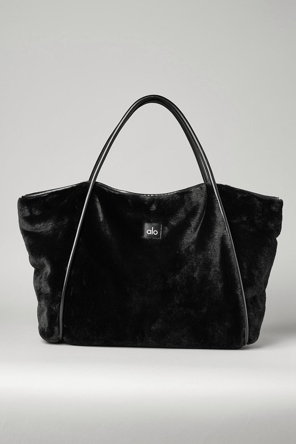 τσάντεσ tote γυναικεια Alo Yoga Faux Fur μαυρα | Greece  OZMET-3542