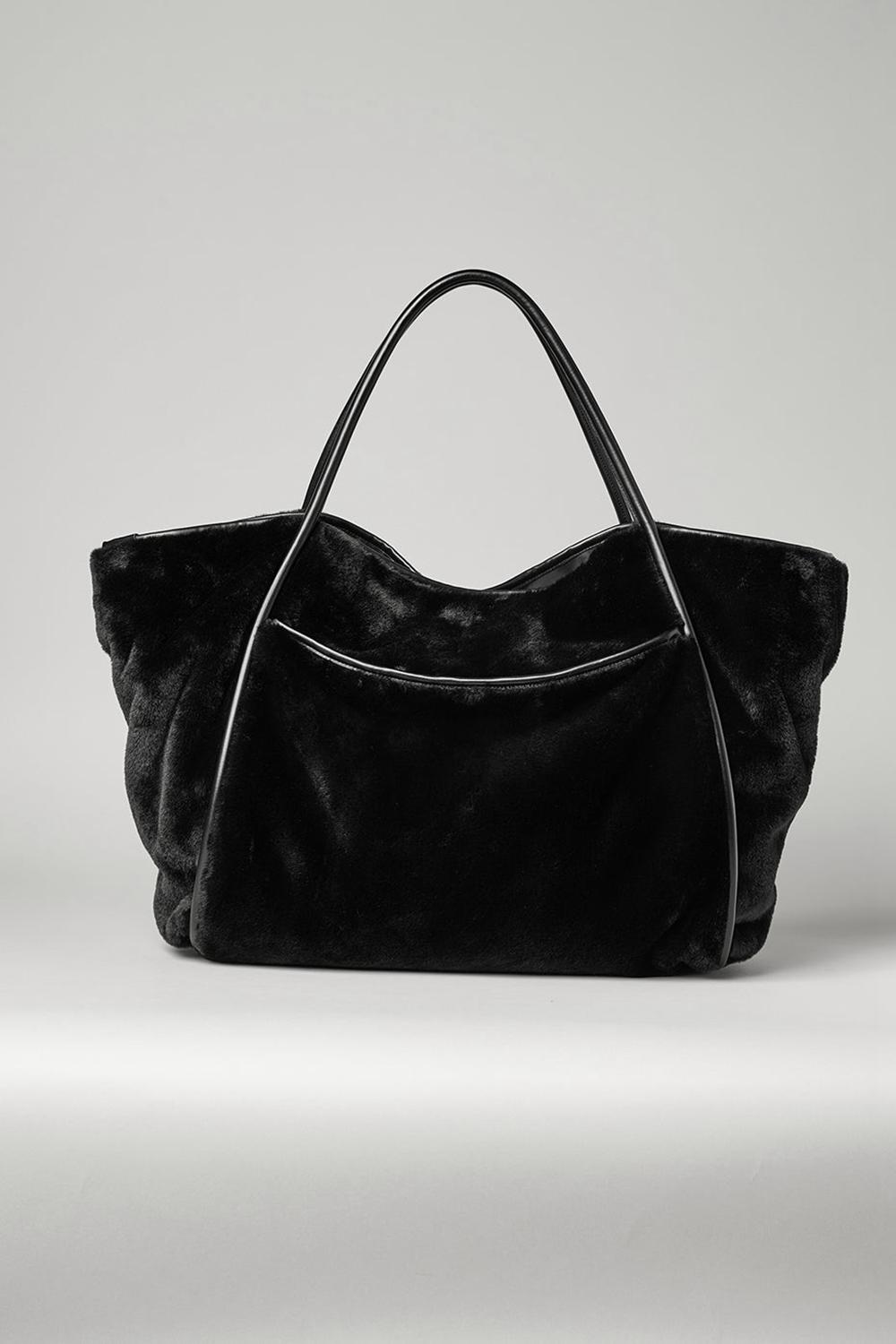 τσάντεσ tote γυναικεια Alo Yoga Faux Fur μαυρα | Greece  OZMET-3542