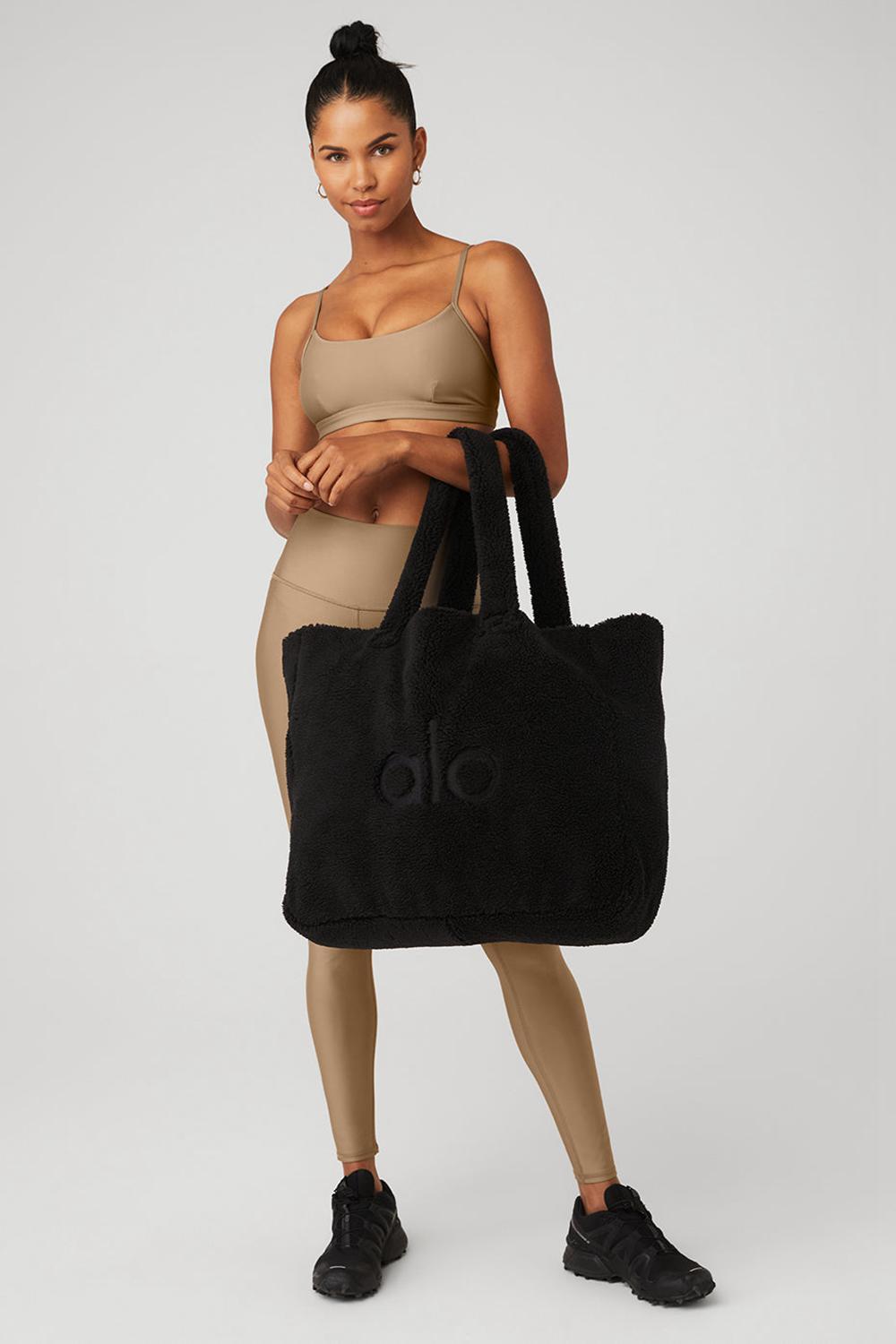 τσάντεσ tote γυναικεια Alo Yoga Foxy Sherpa μαυρα | Greece  LPGVO-1374