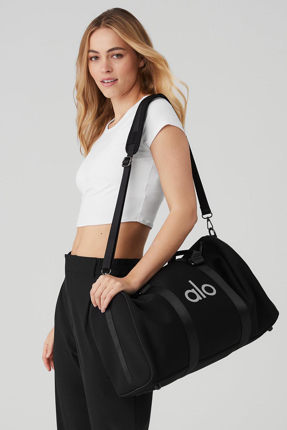 duffle τσαντεσ γυναικεια Alo Yoga Traverse μαυρα ασημι | Greece  ERDHY-5783